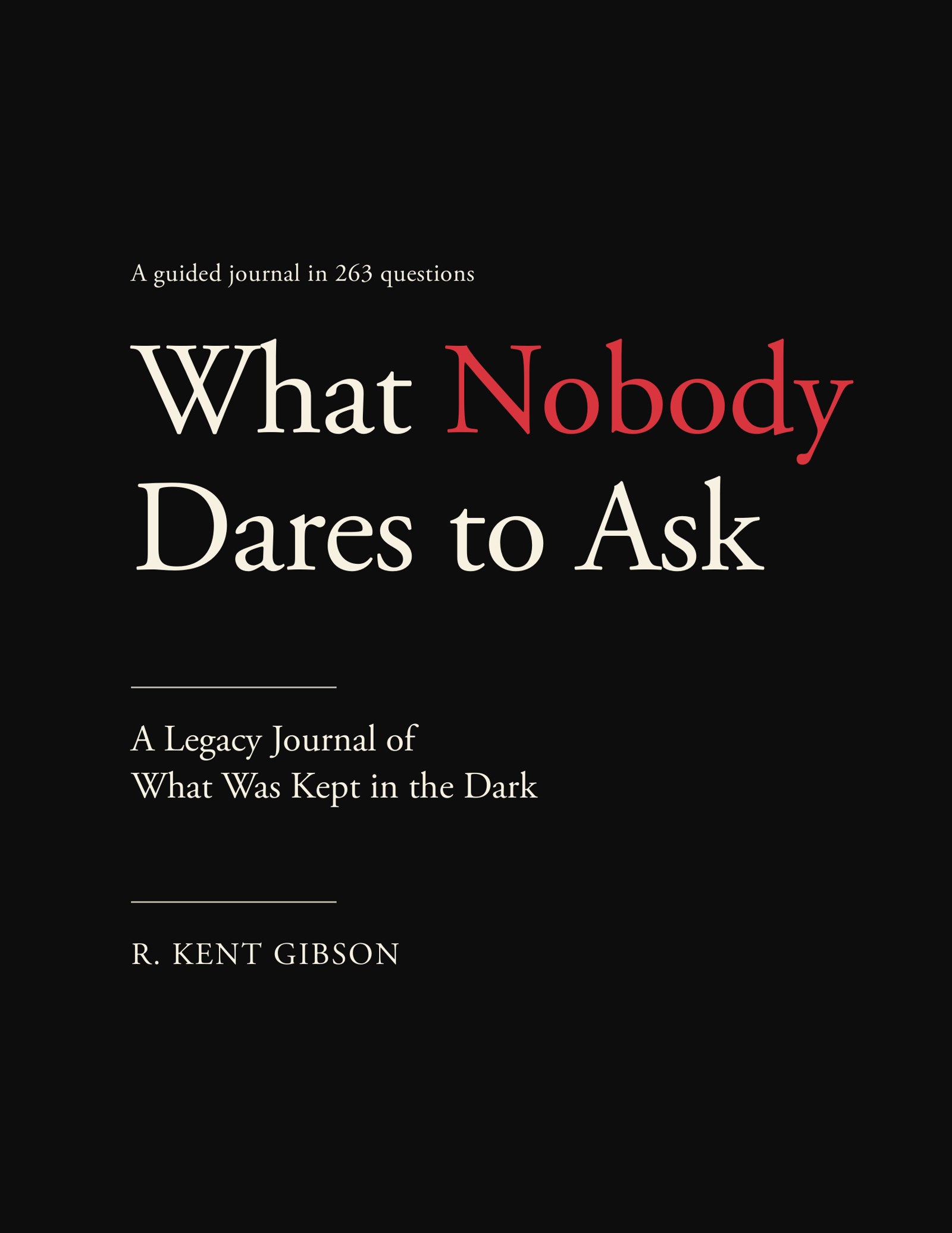 Cover of What Nobody Dares to Ask, a legacy journal by R. Kent Gibson